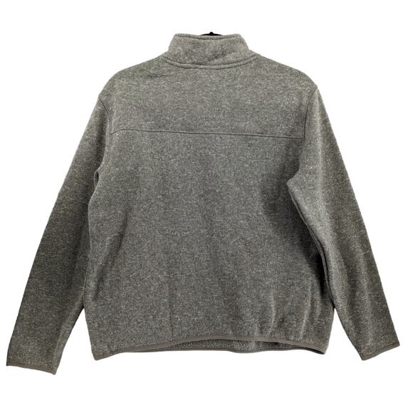 Eddie Bauer Fleece Sweater XXL Oatmeal Tan Classic Fit High Neck 1/4 Zip Staple - Picture 2 of 12